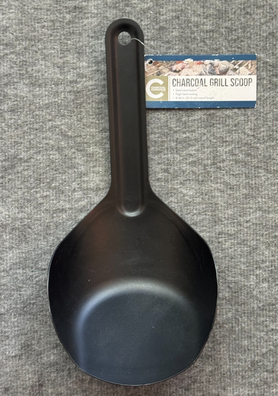 Charcoal Companion Charcoal Grill Scoop - Steel - High Heat Coating - 8.5"